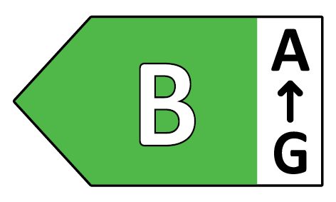 Energy label with rating B